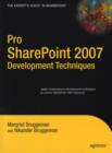 Image for Pro sharepoint 2007 development techniques