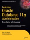 Image for Beginning Oracle Database 11g administration: from novice to professional