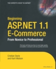Image for Beginning ASP.NET 1.1 e-commerce: from novice to professional