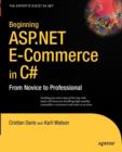 Image for Beginning ASP.NET E-Commerce in C#