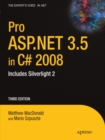 Image for Pro ASP.NET 3.5 in C# 2008: Includes Silverlight 2