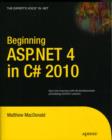 Image for Beginning ASP.NET 4 in C` 2010