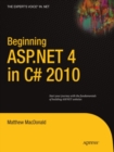 Image for Beginning ASP.NET 4 in C# 2010
