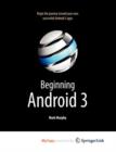 Image for Beginning Android 3
