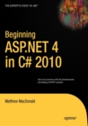 Image for Beginning ASP.NET 4 in C# 2010