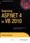 Image for Beginning ASP.NET 4 in VB 2010