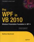 Image for Pro WPF in VB 2010