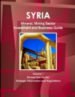 Image for Syria Mineral, Mining Sector Investment and Business Guide Volume 1 Oil &amp; Gas Sector