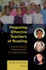 Image for Preparing Effective Teachers of Reading : Putting Research Findings to Work for Student Learning
