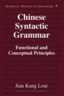 Image for Chinese Syntactic Grammar