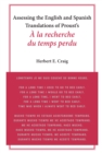 Image for Assessing the English and Spanish Translations of Proust&#39;s À La Recherche Du Temps Perdu&quot;