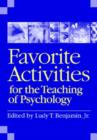 Image for Favorite activities for the teaching of psychology