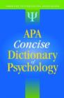 Image for APA Concise Dictionary of Psychology