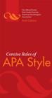 Image for Concise rules of APA style