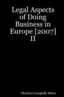Image for Legal Aspects of Doing Business in Europe [2007] II