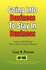 Image for Going Into Business To Stay In Business