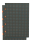 Image for Grey on Orange / Grey on Orange (set of two) A4 Unlined Notebooks