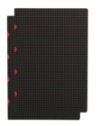 Image for Black on Red / Black on Red (set of two) A4 Lined Notebooks