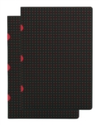 Image for Black on Red / Black on Red (set of two) A5 Lined Notebooks
