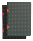 Image for Black on Red / Grey on Orange (set of two) B7 Grid Notebooks