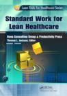 Image for Standard work for lean healthcare