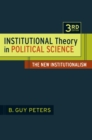Image for Institutional theory in political science: the new institutionalism