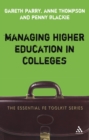 Image for Managing higher education in colleges