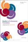 Image for Quality in professional translation: assessment and improvement