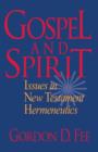Image for Gospel And Spirit : Issues In New Testament Hermeneutics