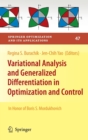 Image for Variational Analysis and Generalized Differentiation in Optimization and Control