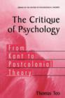 Image for The Critique of Psychology