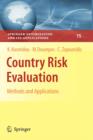 Image for Country risk evaluation  : methods and applications