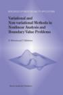 Image for Variational and Non-variational Methods in Nonlinear Analysis and Boundary Value Problems