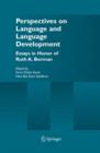 Image for Perspectives on Language and Language Development : Essays in honor of Ruth A. Berman