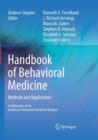 Image for Handbook of behavioral medicine  : methods and applications