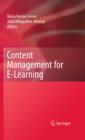 Image for Content management for e-learning