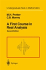 Image for A first course in real analysis