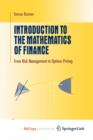 Image for Introduction to the Mathematics of Finance : From Risk Management to Options Pricing
