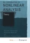Image for An Introduction to Nonlinear Analysis : Theory