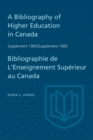 Image for Supplement 1965 to A Bibliography of Higher Education in Canada / Supplement 1965 de Bibliographie de L&#39;Enseighnement Superieur au Canada