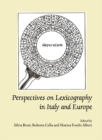 Image for Perspectives on lexicography in Italy and Europe