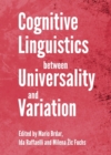 Image for Cognitive Linguistics between Universality and Variation