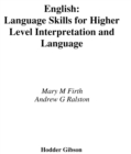Image for Language skills for Higher English: interpretation and language