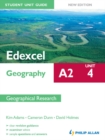 Image for Edexcel A2 geography.: (Geographical research) : Unit 4,