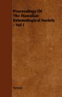 Image for Proceedings Of The Hawaiian Entomological Society - Vol I