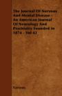 Image for The Journal Of Nervous And Mental Disease - An American Journal Of Neurology And Psychiatry Founded In 1874 - Vol 42