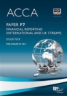 Image for Acca - F7: Financial Reporting (Int): Study Text