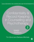 Image for Confidentiality and record keeping in counselling and psychotherapy