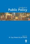Image for Handbook of public policy