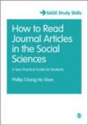 Image for How to Read Journal Articles in the Social Sciences
